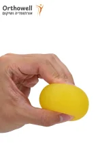 כדור סיליקון לתרגול היד (צהוב/רך) – פיזיותרפיה