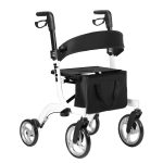 רולטור 4 גלגלים יוקרתי | דגם ״נטע״ פנינה לבנה | Neta – Urban Street Rollator