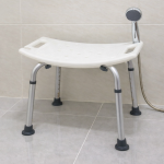 ⁦שרפרף רחצה טלסקופי אלומיניום מושב U | כולל משטח אנטי-סליפ⁩ – תמונה ⁦3⁩