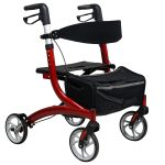 רולטור Memcare ארבעה גלגלים "8 בצבע אדום