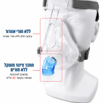 ⁦מסכת פנים מלאה סיפאפ CPAP/BiPAP אוניברסלית – מסכת סיליקון רפואית לשינה נוחה⁩ – תמונה ⁦2⁩